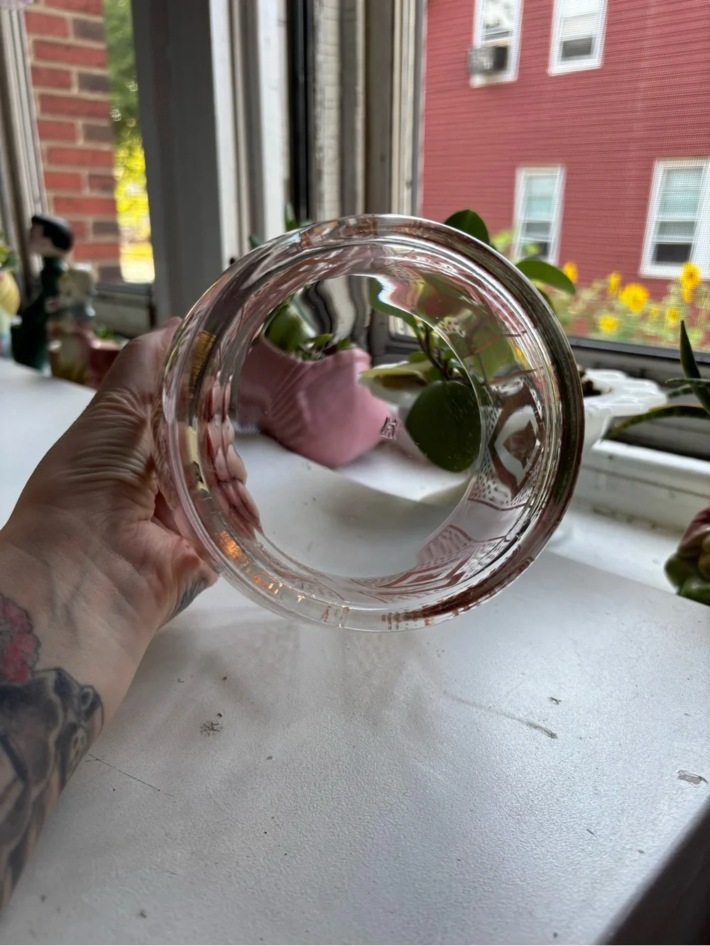 Vintage Hazel Atlas Midcentury 22kt Gold Glass Ice Bucket